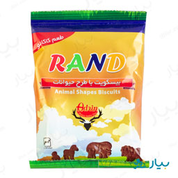 بیسکوئیت با طرح حیوانات با طعم کاکائو 40 گرمی آدرین