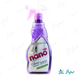 شیشه پاک کن بنفش500 میلی لیتری نانونیپ