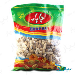 بادام زمینی با پوست 550 گرمی چاپار