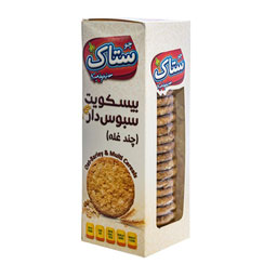 ستاک بیسکوییت جو سبوس دار چند غله 370 گرمی