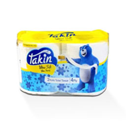 دستمال توالت 4 لایه دوقلو تکین