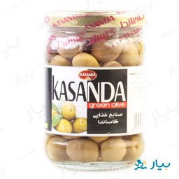 کنسرو زیتون شور با هسته شیشه ای 250 کاساندا