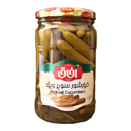 خیارشور سوپر ویژه ظرف شیشه ای 680 گرمی آفاق