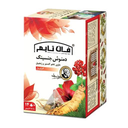 دمنوش جنسینگ کیسه ای ابریشمی 14 عددی فان تایم