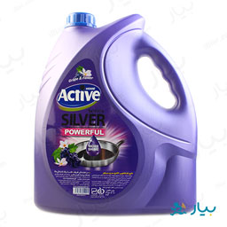 مایع ظرفشویی با رایحه گل و انگور بنفش سیلور 3750 گرمی اکتیو