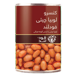 کنسرو لوبیا چیتی با سس گوجه فرنگی 380 گرمی فودلند
