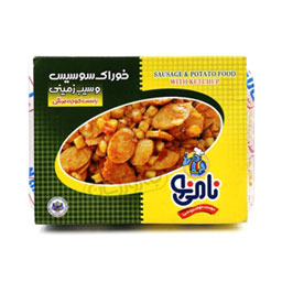 خوراک سوسیس با سیب زمینی 200 گرمی نامی نو