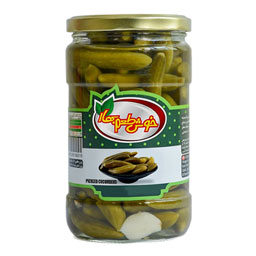 خیارشور ویژه شیشه ای 680 گرمی خوش طعم بهار