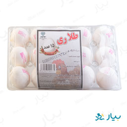 تخم مرغ بسته بندی 15 عددی طلاری