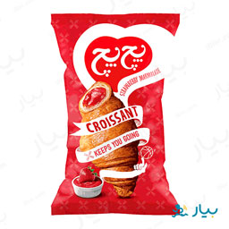 شیرینی لایه ای تخمیری با مغزی مارمالاد توت فرنگی 60 گرمی پچ پچ