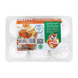 تخم مرغ ژابیز گرید A شانه 6 عددی