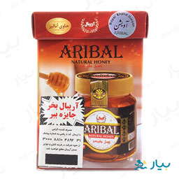 عسل بی موم شیشه تپلـــی آویشن ویژه 350 گرمی آریبال