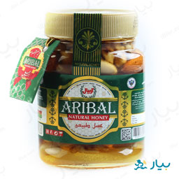 عسل معجون چهارمغز مغز شیشه 380گرمی آریبال