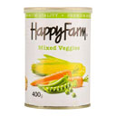 کنسرو مخلوط سبزیجات 400 گرمی هپی فارم