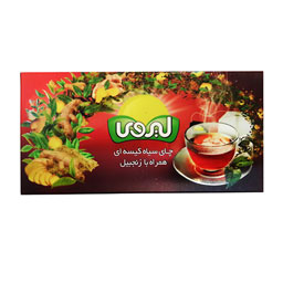 لیروی چای سیاه کیسه ای با زنجبیل 20عددی