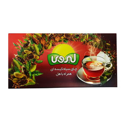 لیروی چای سیاه کیسه ای با هل 20عددی