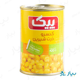 کنسرو ذرت شیرین 420 گرمی پیک
