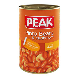 کنسرو لوبیا و قارچ 420 گرمی پیک