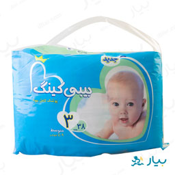 پوشک کامل سایز 3 بچه 4 تا 9 کیلوگرم 38 عددی بیبی کینگ