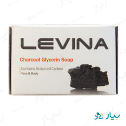 صابون گلیسیرینه ذغالی 120 گرمی لوینا