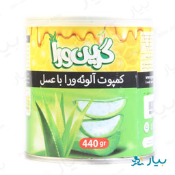 کمپوت آلوئه ورا با عسل 440 گرمی گرین ورا