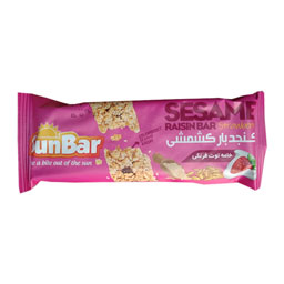 کنجد بار کشمشی خامه توت فرنگی سان بار