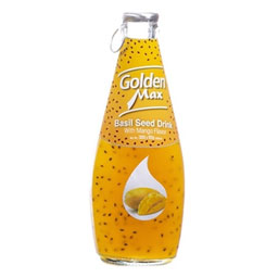 نوشیدنی تخم شربتی طعم انبه 300 میلی لیتری گلدن مکس