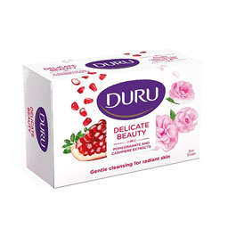 صابون آرایشی دلیکیت بیوتی با عصاره انار و کشمیر 120 گرمی دورو