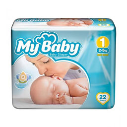 مای بیبی پوشک پرمیوم سایز 1 نوزادی 22 عددی (5-2کیلوگرم) مای بی بی