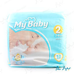 پوشک بچه پرمیوم سایز کوچک 18عددی مای بی بی