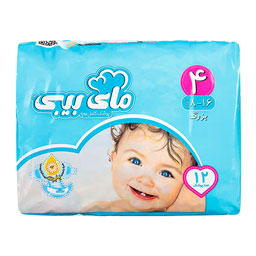 مای بیبی پوشک کامل12عددی سایز4 لوشن مای بی بی