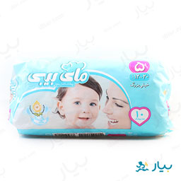 پوشک کامل بچه سایز 5 لوشن جدید 10عددی مای بی بی