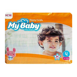 پوشک کامل سایز 4 نارنجی مناسب برای پوست های حساس 34 عددی مای بیبی