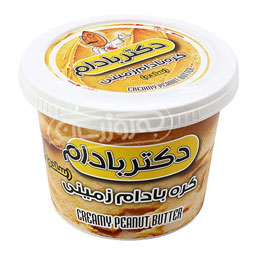 کره بادام زمینی 220 گرمی دکتربادام