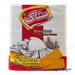 بیسکویت جو شیرین شده با شهد توت 190 گرمی ستاک