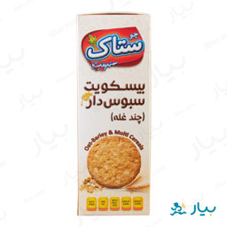 بیسکویت سبوس دار چند غله 350 گرمی ستاک