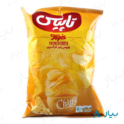 چیپس سیب زمینی با طعم پنیر فرانسوی 50 گرمی تاپیس
