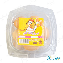 تخم مرغ ارگانیک 6عددی طلایی