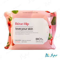 دستمال مرطوب پاک کننده آرایش صورت برای همه پوست ها 20 عددی بیول