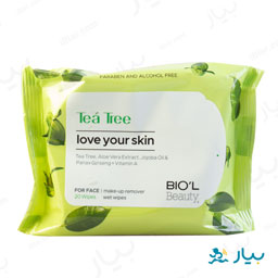 دستمال مرطوب پاک کننده آرایش صورت برای پوست های چرب 20 عددی بیول