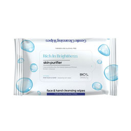 دستمال مرطوب ضدباکتری روشن و پاک‌کننده دست و صورت 10 برگ بیول