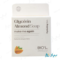 صابون پاک کننده شیر کرمی گلیسرینه بادام 100 گرمی بیول