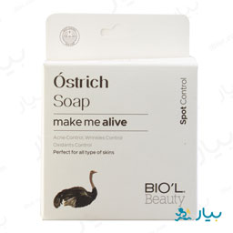 صابون پاک کننده صورت گلیسرینه حاوی روغن شتر مرغ 100 گرمی بیول