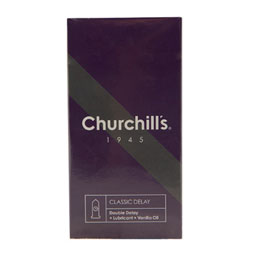 کاندوم ساده با ماده تاخیری مدل Classic Delay بسته 12 عددی چرچیلز