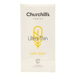 کاندوم نازک اسپرم کش روان کننده وانیل 12عددی چرچیلز