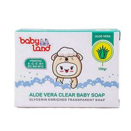 صابون شفاف کودک حاوی عصاره آلوئه ورا وزن 100 گرمی بیبی لند