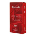 کاندوم اسپشیال فرم خاردار شیاردار تاخیری با ماده موثر گرم کننده 12 عددی چرچیلز