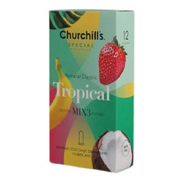 کاندوم اسپشیال به همراه ژل روان کننده 12 عددی چرچیلز