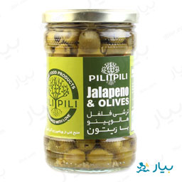 ترشی فلفل هالوپینو با زیتون 500 گرمی پیلی پیلی