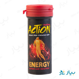 آدامس قوطی انرژی زا بدون قند 24 عددی اکشن
